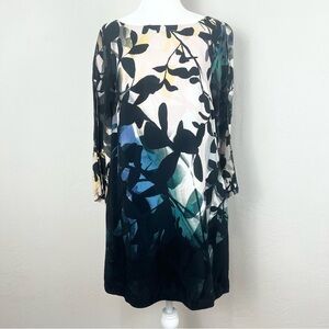 Anthropologie Maeve Shaded Garden Boat Neck‎ Cutout Sleeve Dress Size Small P